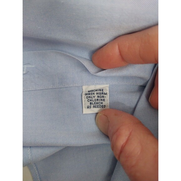 Ralph Lauren Polo Button Down Shirt Cotton Blue 16 1/2 33 Yarmouth Denim Preppy - Picture 8 of 11